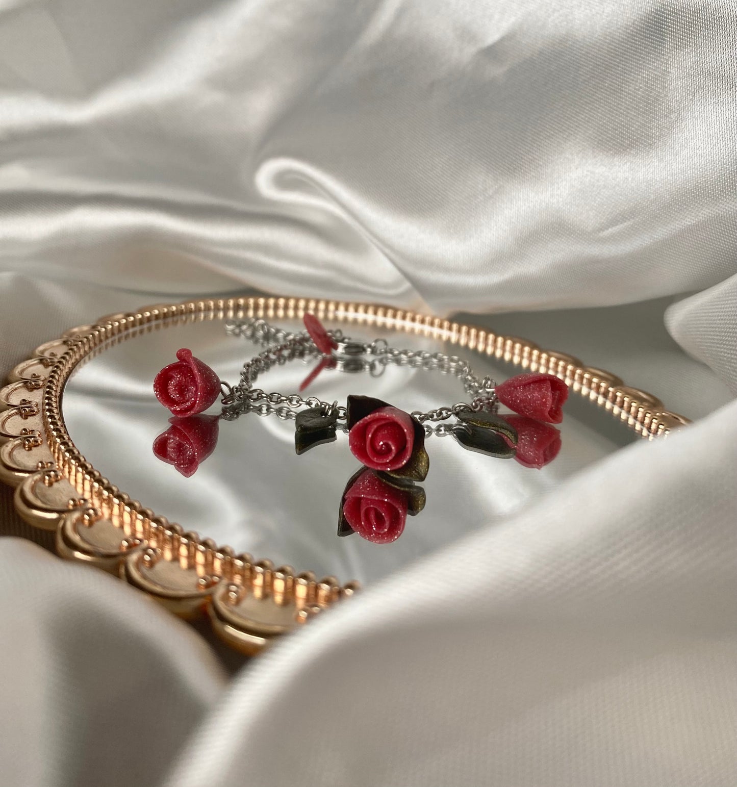 Romance rose glitter bracelet