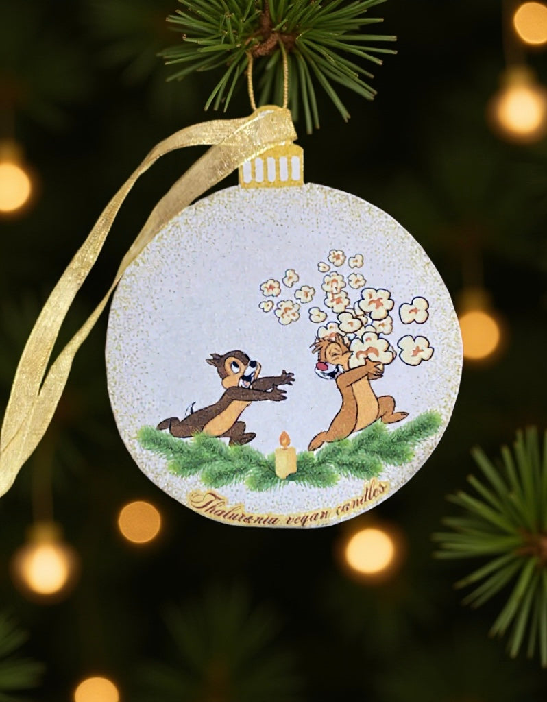 Christmas ball with Chip and popcorns!