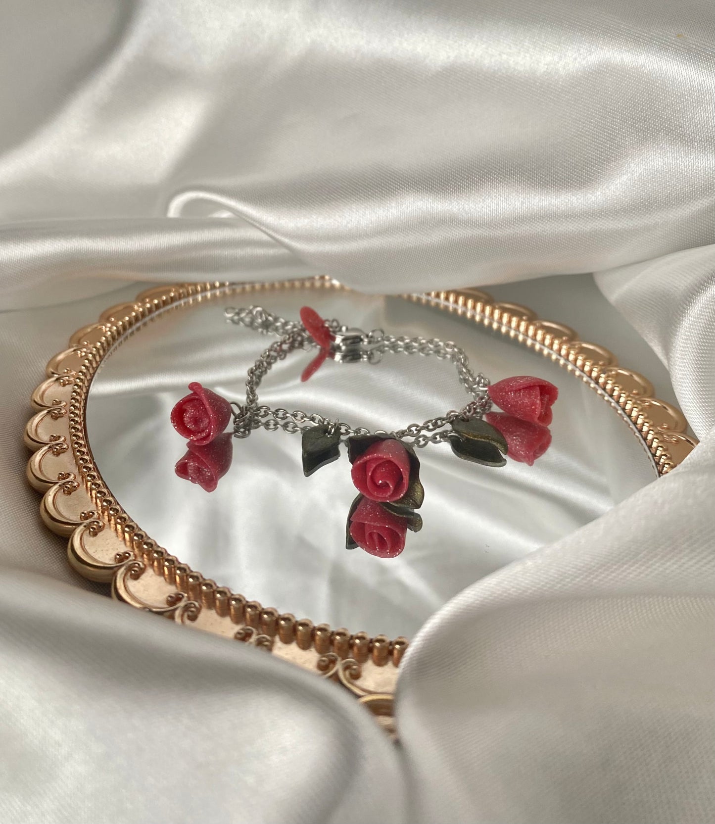 Romance rose glitter bracelet