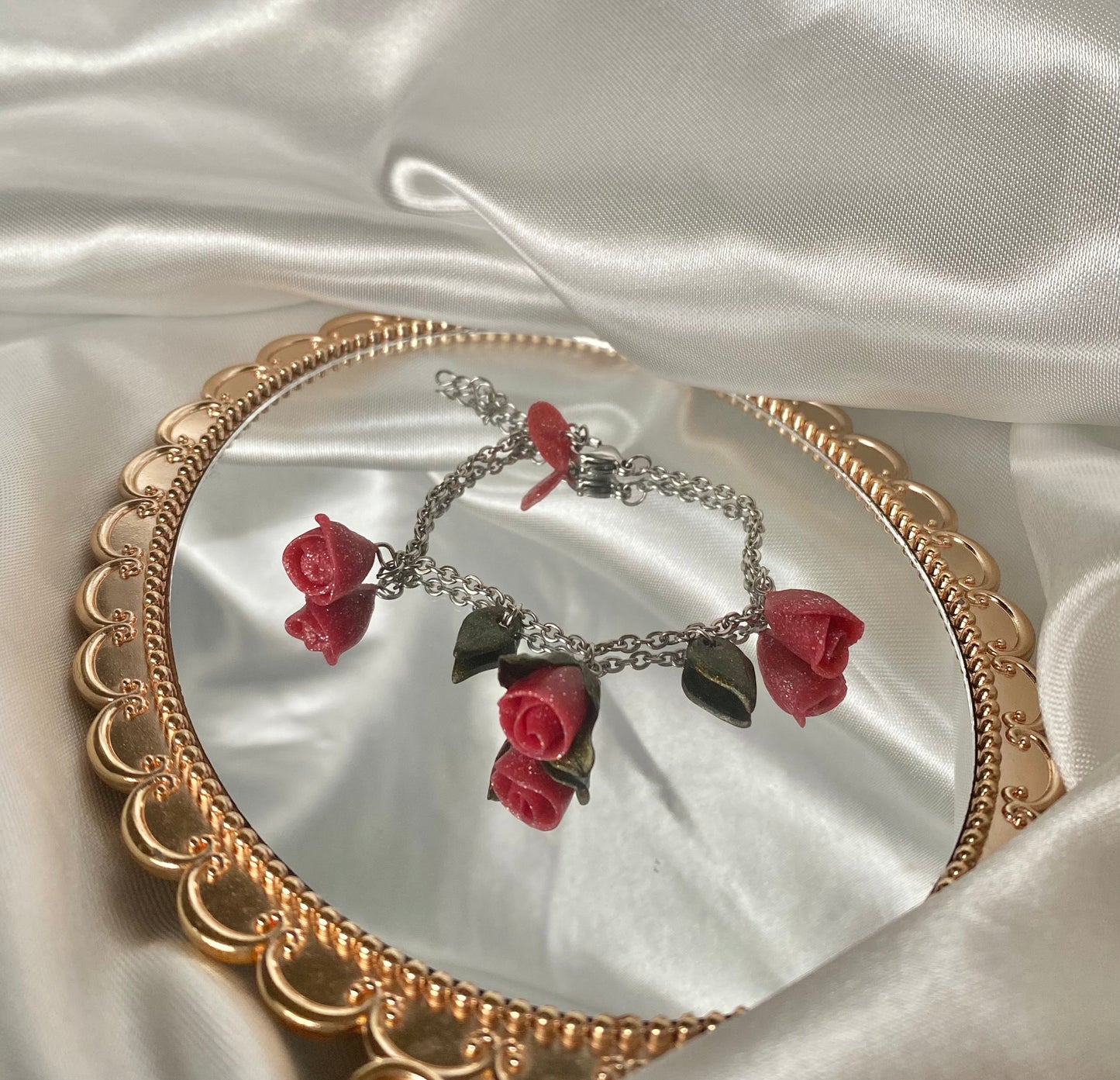Romance rose glitter bracelet