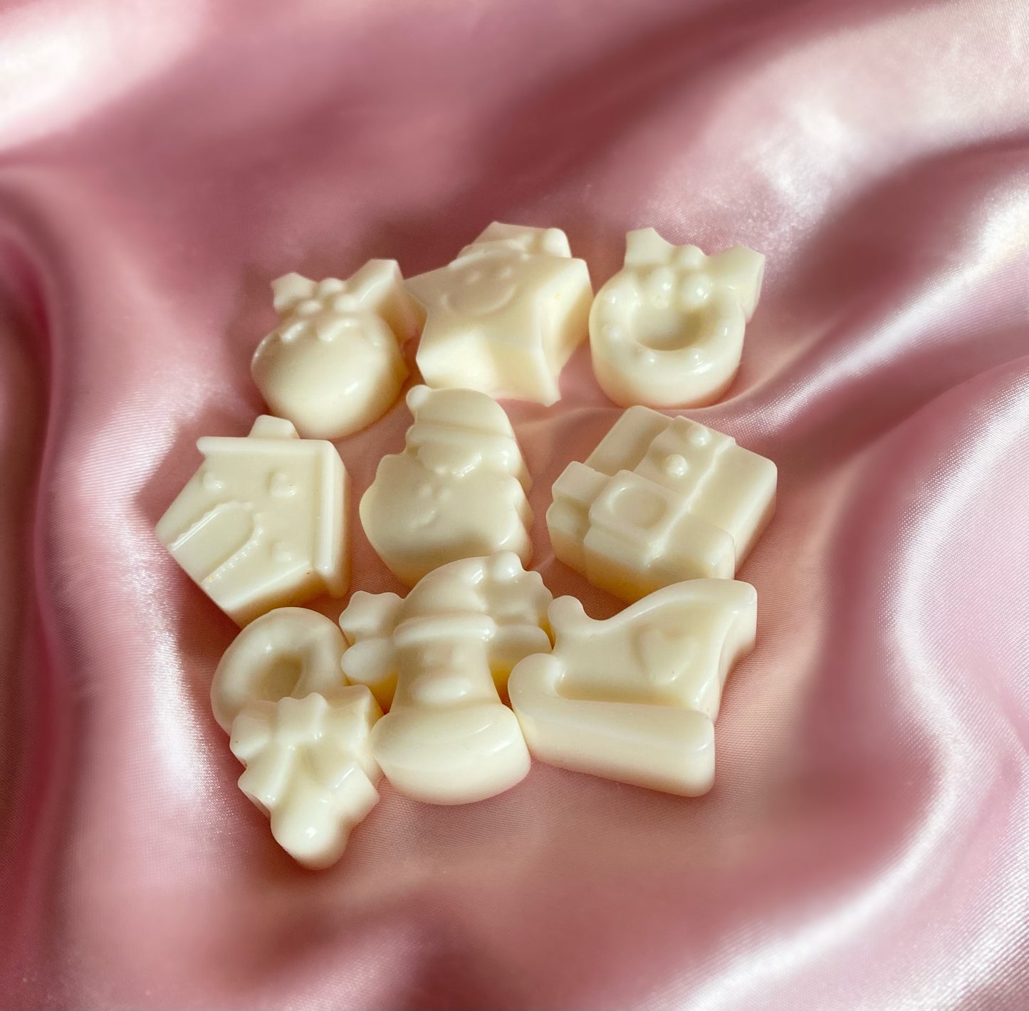 Wax melts χριστουγεννιάτικα λευκά σχήματα
