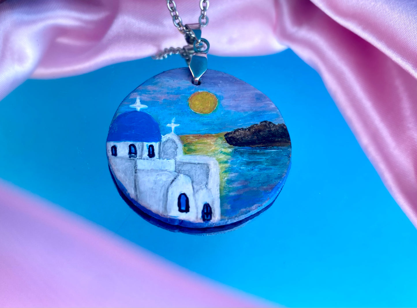 Church on an island in summer