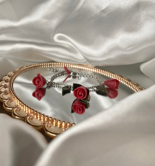 Romance rose glitter bracelet