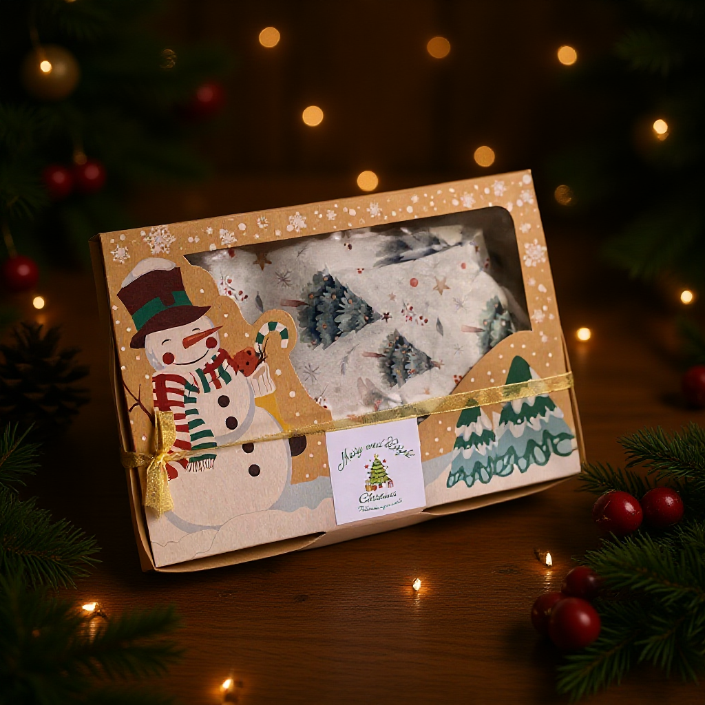 Merry and bright snowman mystery box