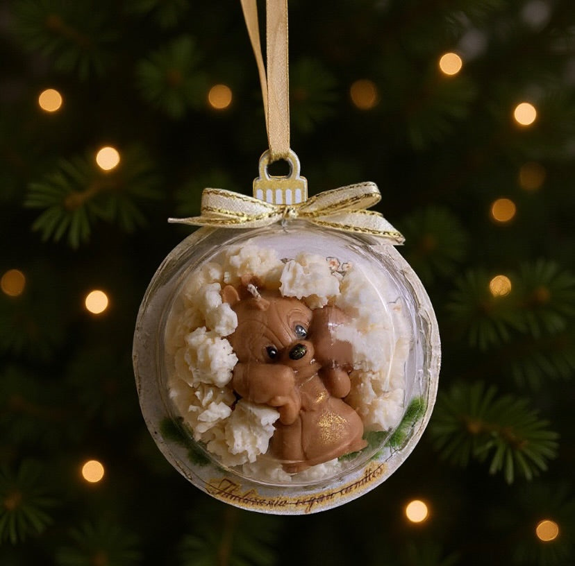 Christmas ball with Chip and popcorns!