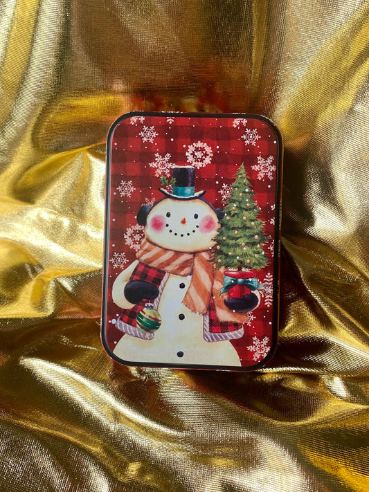 Snowman luxury metal box ☃️