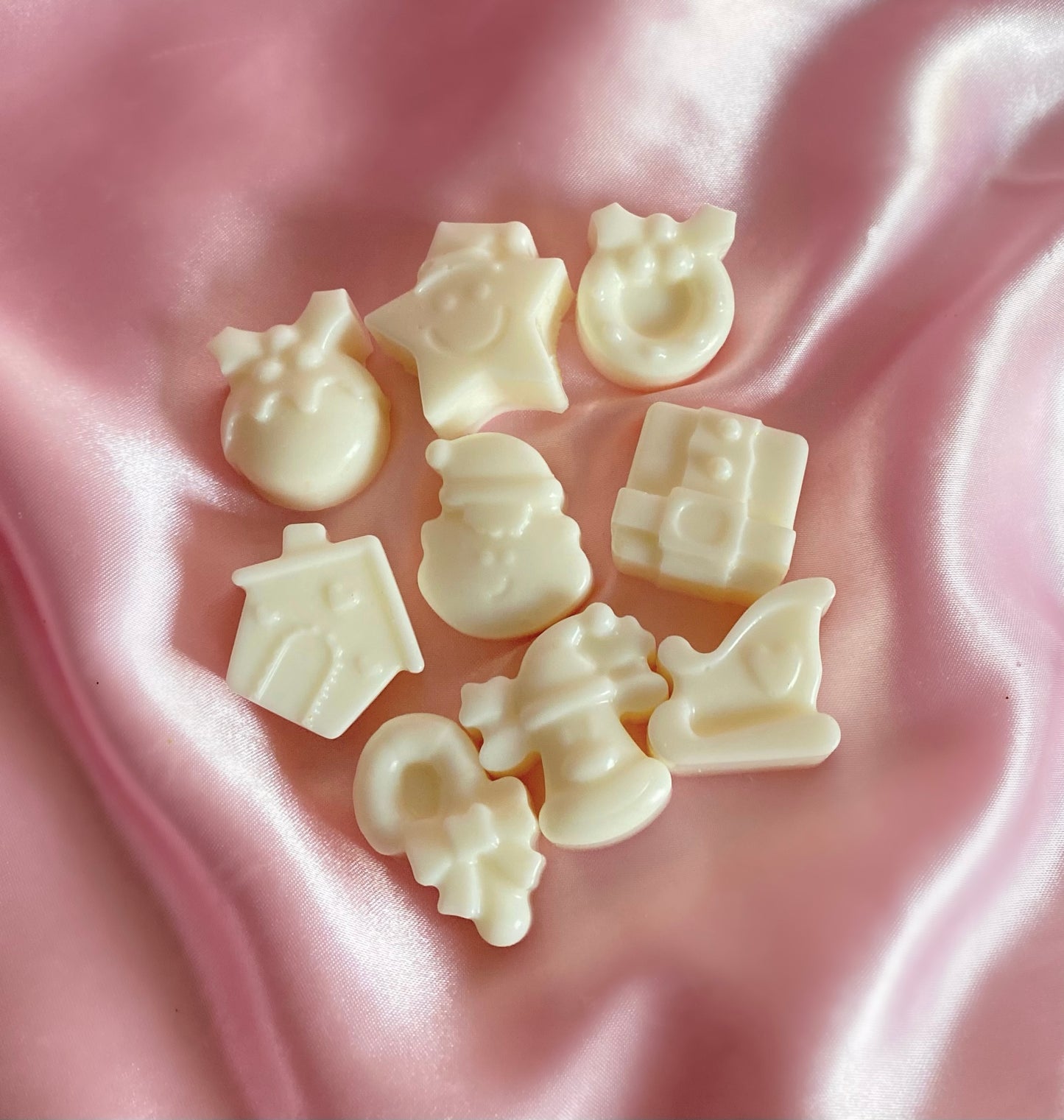 Wax melts χριστουγεννιάτικα λευκά σχήματα