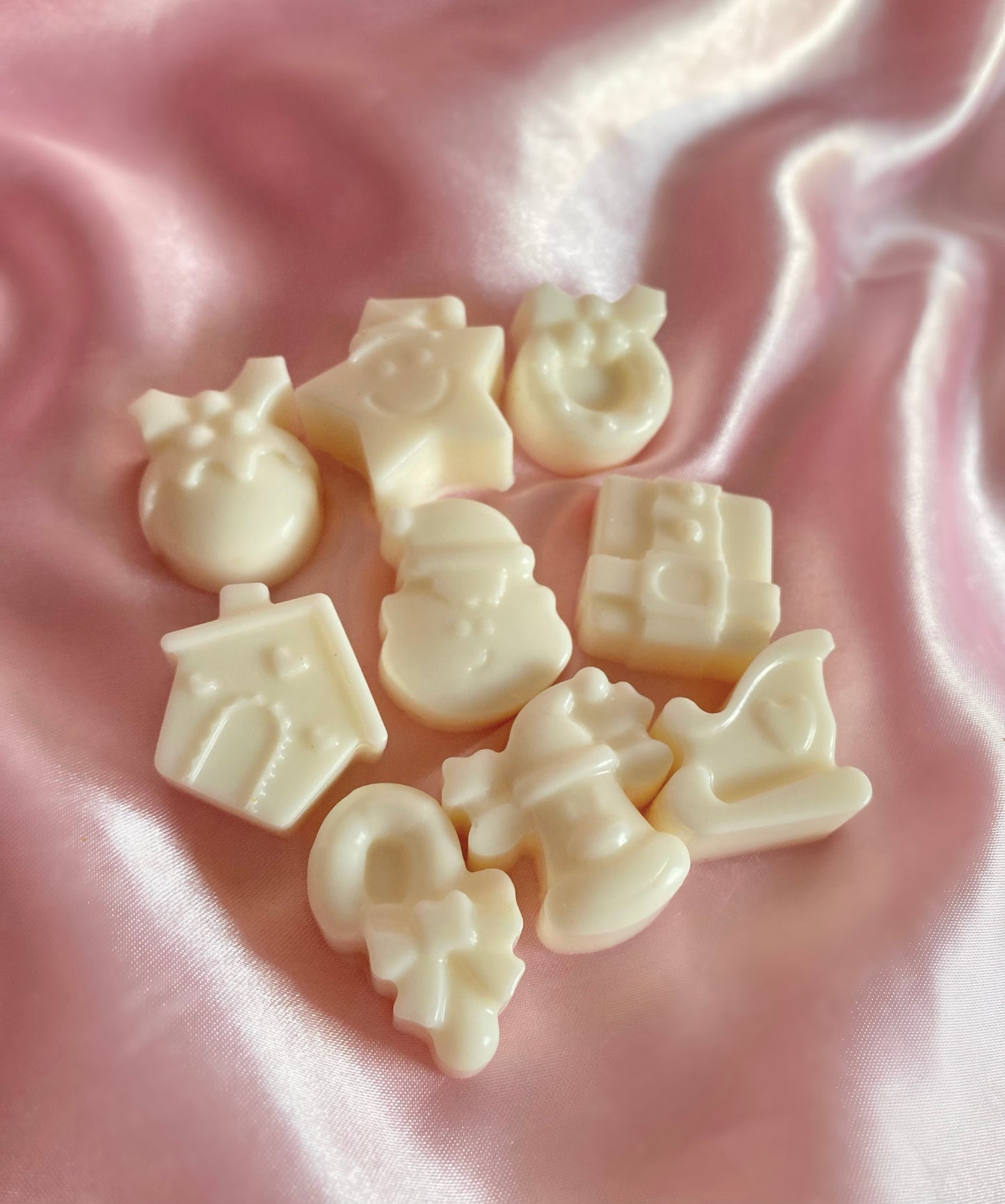 Wax melts χριστουγεννιάτικα λευκά σχήματα